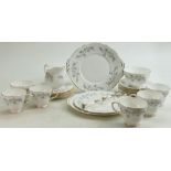 A Duchess china tea set in the Tranquility design: Including cups & saucers, cake stand etc.
