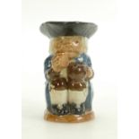 Royal Doulton miniature Lambeth Toby jug: Designed by Harry Simeon,height 7.5cm.