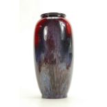 Royal Doulton early mottled Flambe Sung vase: In mottled blue,