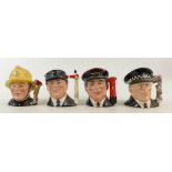 Royal Doulton set of small character jugs: Royal Doulton small jugs from the Journey through