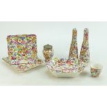 James Kent Chintz Du Barry Fenton Pottery items to include: Rectangular trays x 2,
