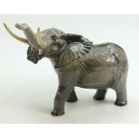 Beswick large Elephant with trunk in Salute: Model 1770, height from tallest point approx. 30cm.