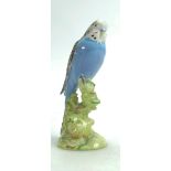 Beswick Blue Budgie 1217B: Professional restored tips to tail feathers.