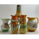 A collection of Shelley items to include: Large Old England water jugs 491 x 2 , vases,