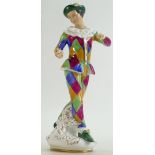 Royal Doulton prestige figure Harlequin: HN2737, height 32cm.