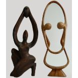 Large Modernist Sculpture of children dancing & similar nude: Height of tallest 50cm.