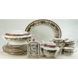 Spode Christmas Rose tea and dinner ware: A collection of Spode tea and dinner ware to include 6