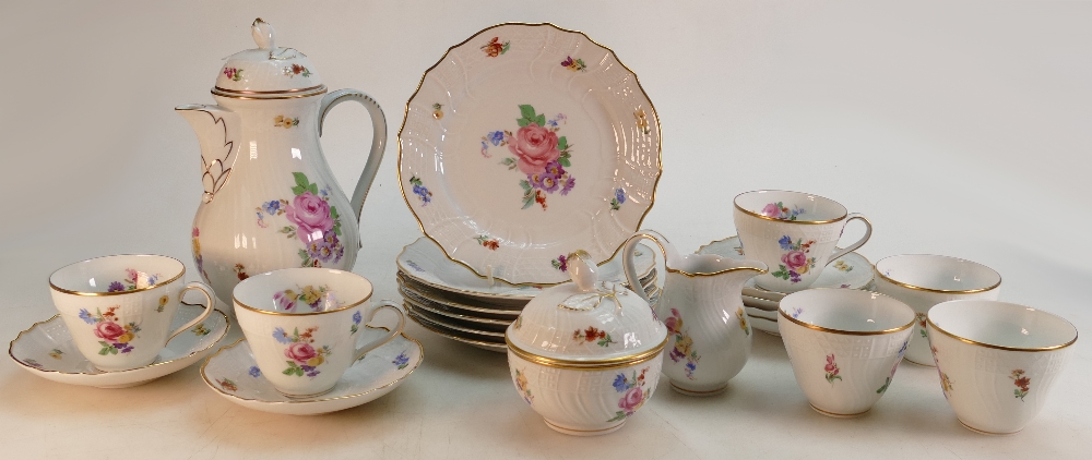 Hutschenreuther Dresden floral decorated tea and coffee set to include: 12 x cups and saucers,