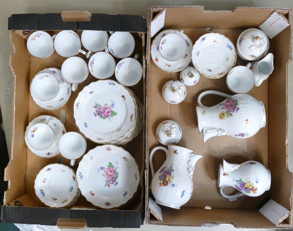 Hutschenreuther Dresden floral decorated tea and coffee set to include: 12 x cups and saucers, - Image 2 of 3