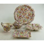 James Kent Chintz Du Barry Fenton Pottery items to include: Milk, sugar,