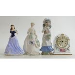 Pottery lady figures: including Royal Wo