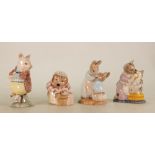 Royal Albert & Beswick Beatrix Potter figures comprising Pigling Eats his porridge,