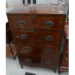 Inlaid Chest of 5 Drawers: height 106cm