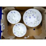 Spode Campanula finger bowls X 6: together with similar larger item(7)