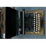 Bar-Let Branded Black Travel Typewriter: