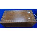 Large Victorian Inlaid Writing Slope: with secret drawer and velvet interior,