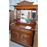 Mirror backed Sideboard: circa 1900 198cm x 122cm x 53cm approx