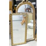 2 Modern Gilt Effect Hall Mirror's (2)