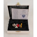 Arribas Crystal Mickey Mouse Disney issued figure: Decorated with Sworovski crystal standing 5cm