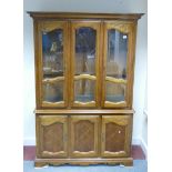 Reproduction Wood and Glass Modern Display Cabinet: