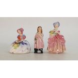 A collection of Royal Doulton small figures:to include Monica HN1467,Cissie HN1809 and Little Nell.