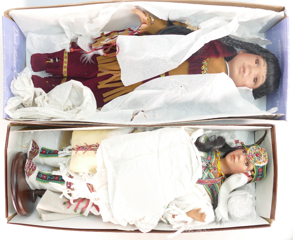 Boxed Regency Fine Arts & Park Lane Large Indian Princess Display Dolls(2):