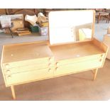 Mid Century Meredew Light Oak Dressing Table: