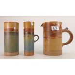 A collection of Studio Pottery to Include: Robin Welsh Jug, Tankard and Brush Pot,