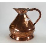 Large 19th century Copper Grain Measure: Size 2 gallon with dated lead seals.