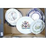 A collection of Royal Doulton and similar decorative wall plates: Brambly Hedge spring plate and