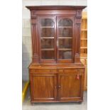 Victorian Mahogany Glazed Bookcase: