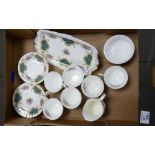 Royal Albert Berkeley Patterned part tea set: one saucer missing