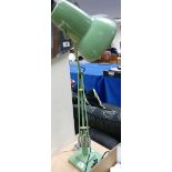 Light Green Early 2 Stage Base Anglepoise Articulated Table Lamp: