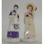Royal Doulton figures from the Kate Greenaway collection: Anna HN2802 and Lori HN2801 (2)