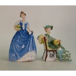 Royal Doulton lady figures Ascot HN2356 & Helen HN3601 (2):