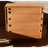 Mid Century Meredew Light Oak Chest of Drawers: