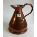 Copper gallon measure/jug:Copper gallon measure/jug