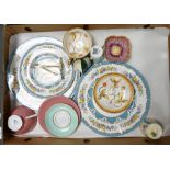 Mixed collection of items to include: Crown Staffs 2 tier cake stand and additional plate,