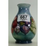 Moorcroft Pansy Vase on light Blue Ground: height 12cm,