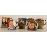 Royal Doulton character jugs: The Poacher D6454 (Small) & Fatboy (Small),