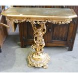 Modern Gold Effect Hall Table: