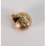 9ct gold football charm: (broken), 4.