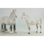 Beswick Grey 818 Shire Horse: together with similar Grey Mare(2)