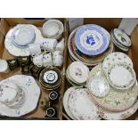 A mixed collection of items to include: Floral decorated tea ware,