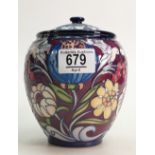 Moorcroft Chasuble Lidded Pot: Signed by designer Rachel Bishop. Limited edition 9/50.