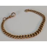 Victorian 9ct single Albert chain: 18.5 grams.