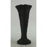 Wedgwood Black Basalt Trumpet Vase: height 28.