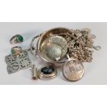 Collection of silver & silver coloured metal jewellery: Gross weight 260.