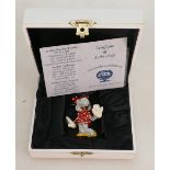 Arribas Crystal Minnie Mouse Disney issued figure: Decorated with Sworovski crystal standing 5cm