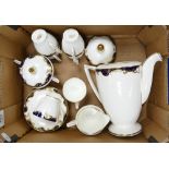 Minton Versailles part Coffee set: 6 cups, 5 saucers, coffee pot,